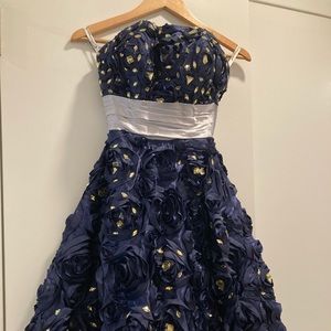 Gorgeous dark blue gown, formal dress